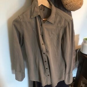 Stetson Sage Green Yolk Collar Snap Button Shirt